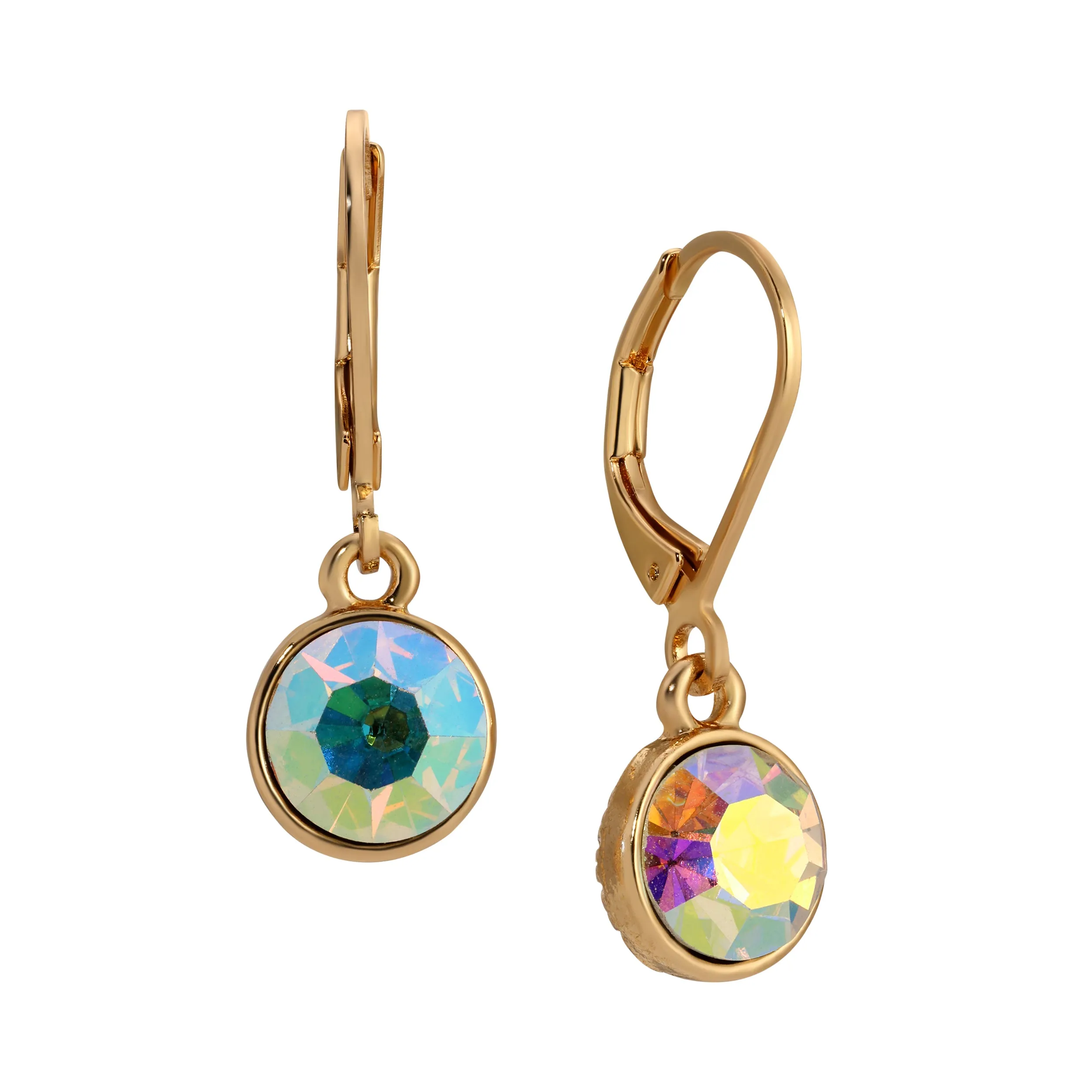 1928 Jewelry Aurora Borealis Crystal Drop EArrings