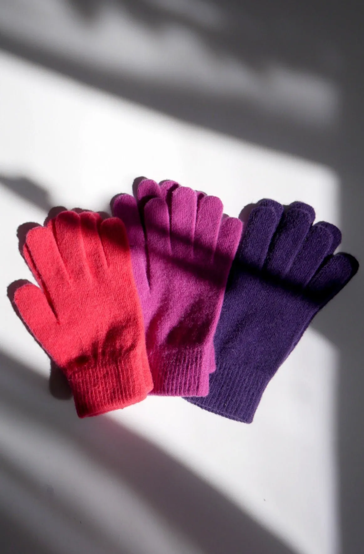 3D-Printed Wool Gloves - Purple