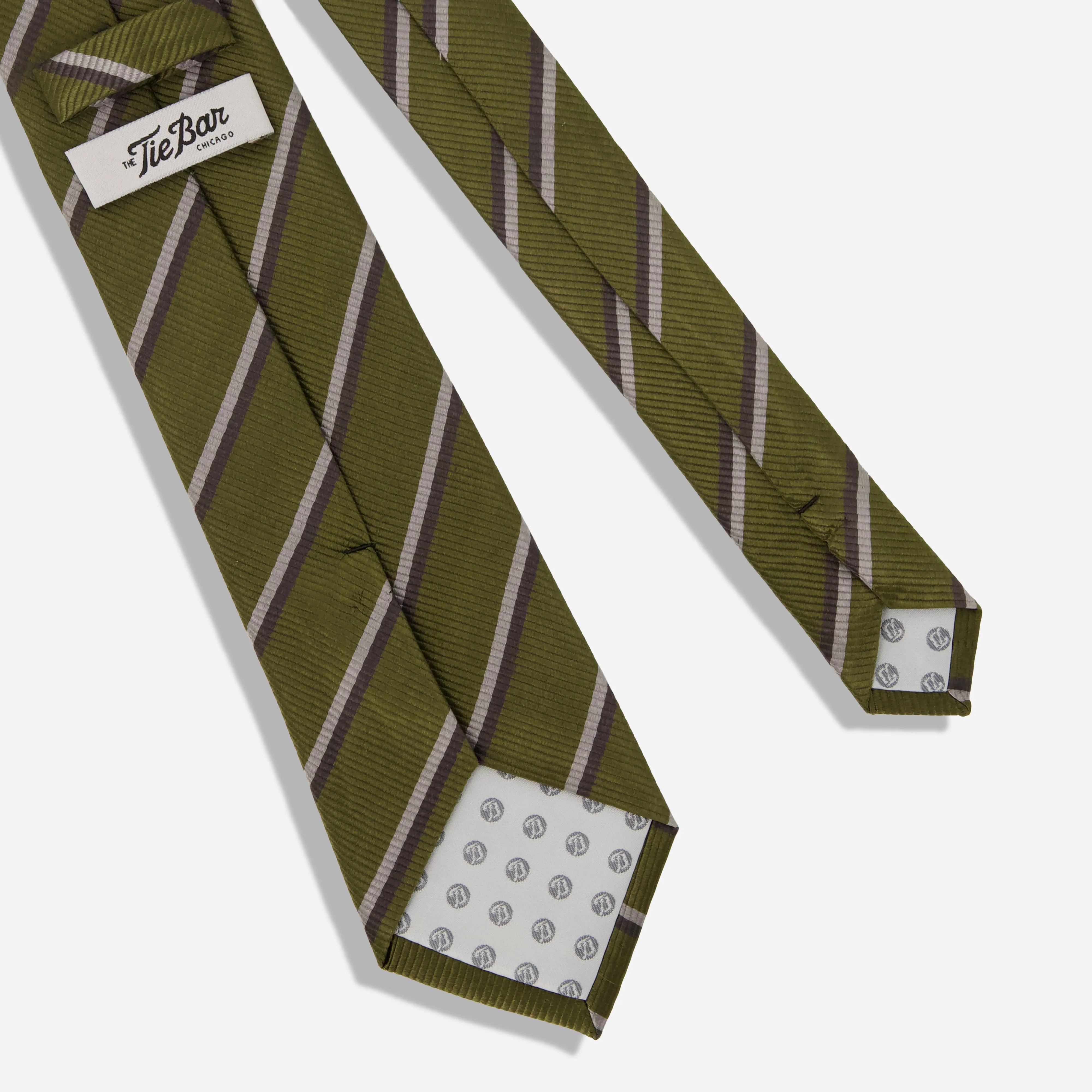 Ainsley Repp Stripe Olive Tie