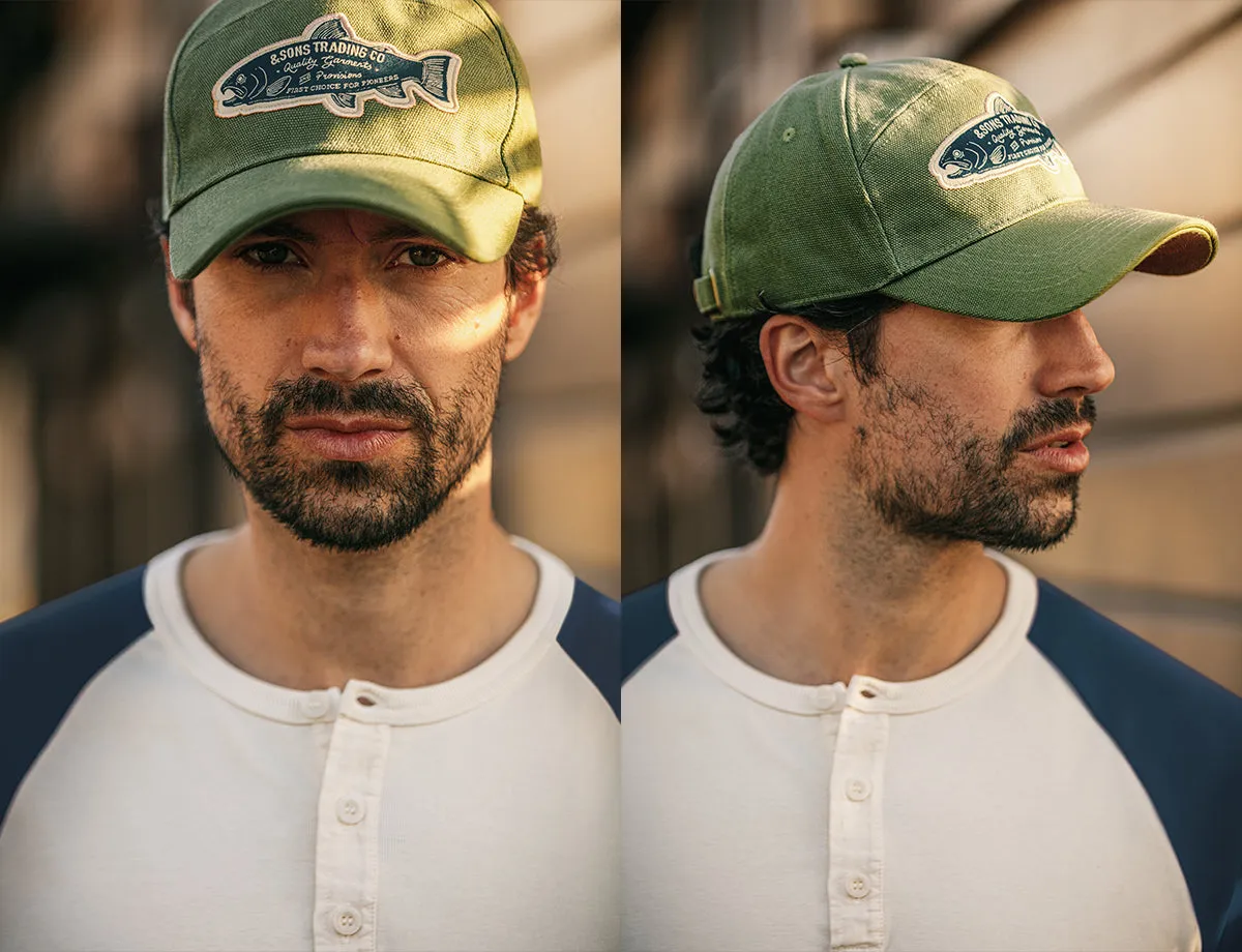 &SONS Gone Fishing Cap Army Green