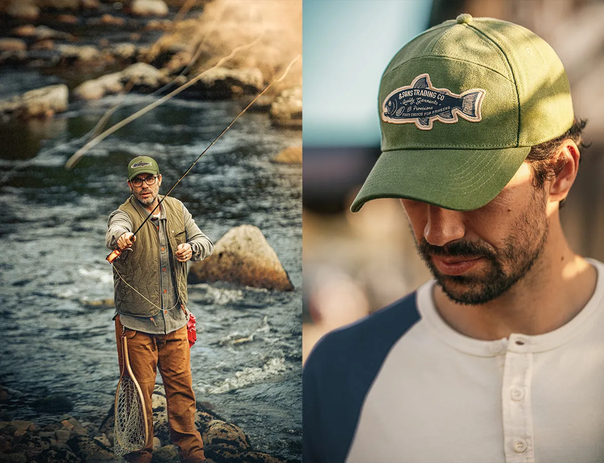 &SONS Gone Fishing Cap Army Green