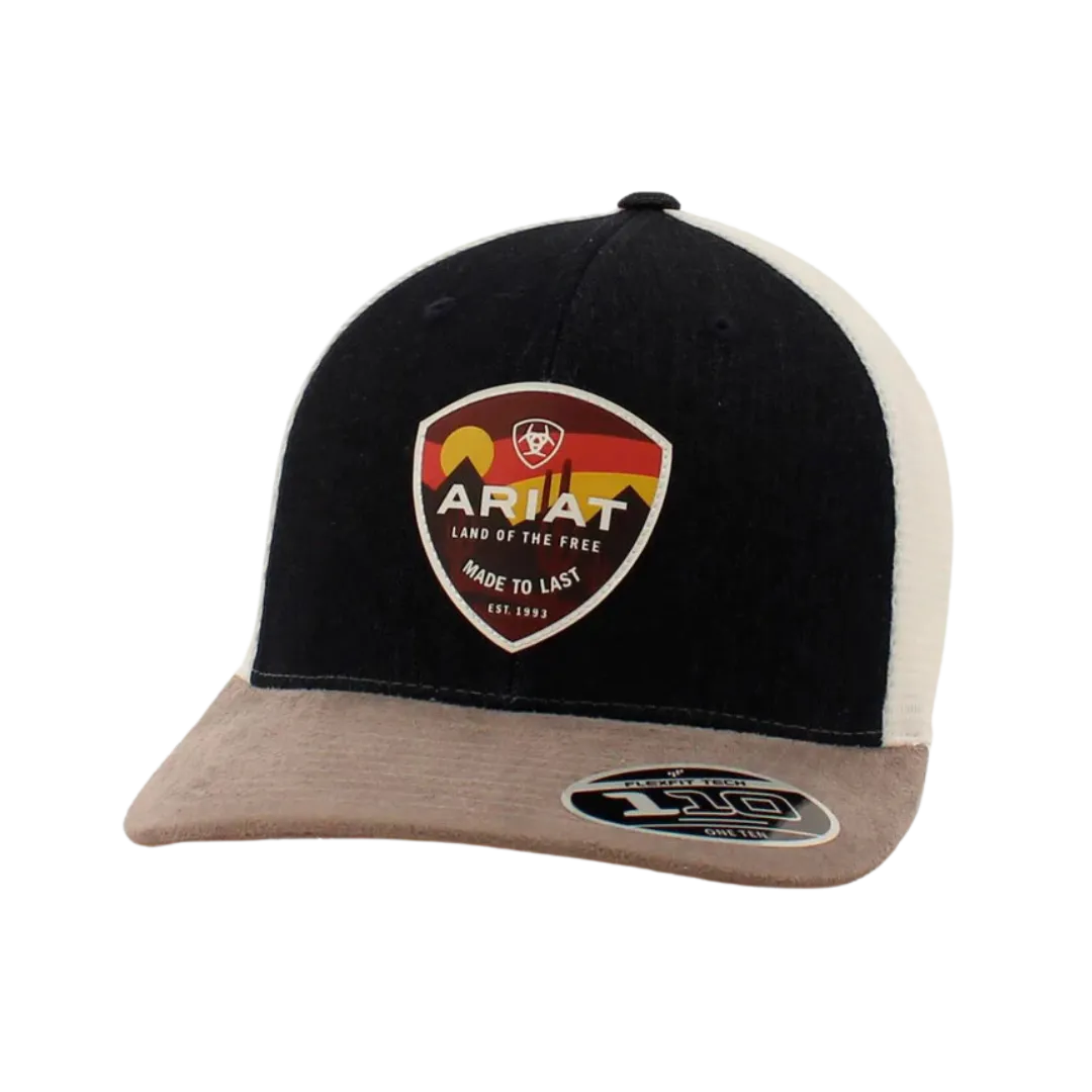 Ariat M&F Denim White Mesh Sunset Desert Patch Cap