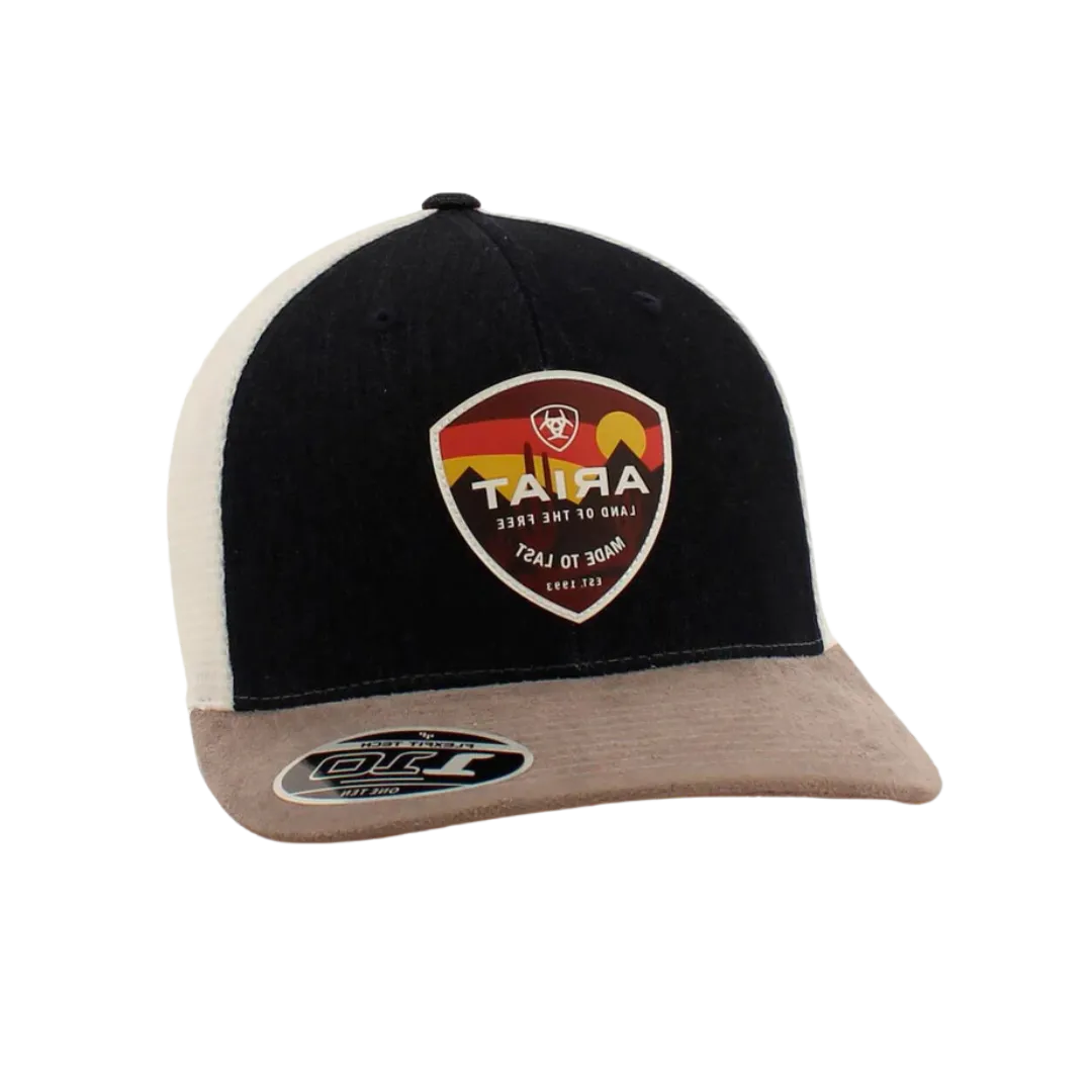 Ariat M&F Denim White Mesh Sunset Desert Patch Cap
