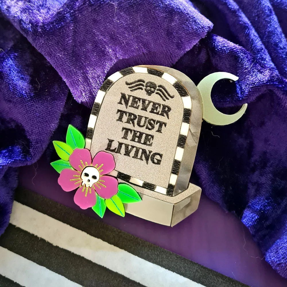Beetle Juice Gravestone Necklace by Cherryloco Jewellery