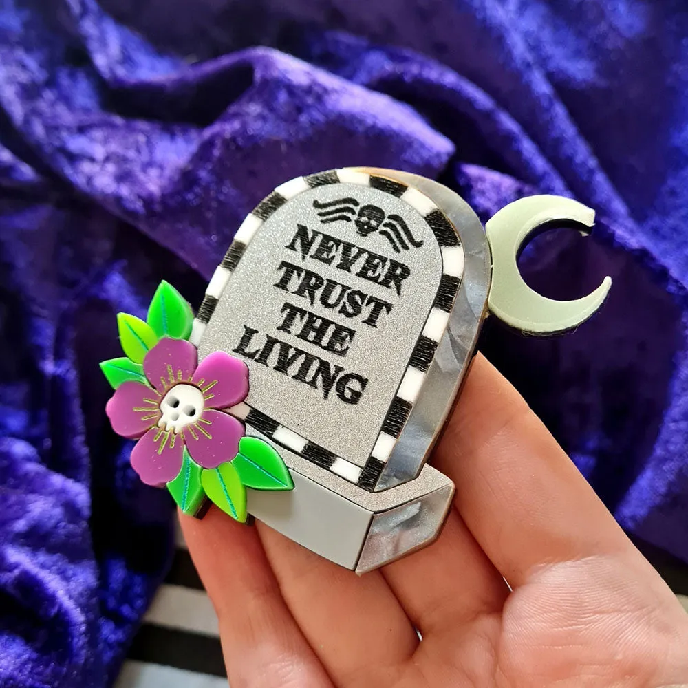 Beetle Juice Gravestone Necklace by Cherryloco Jewellery