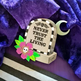 Beetle Juice Gravestone Necklace by Cherryloco Jewellery