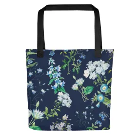 Blue flowers tote bag