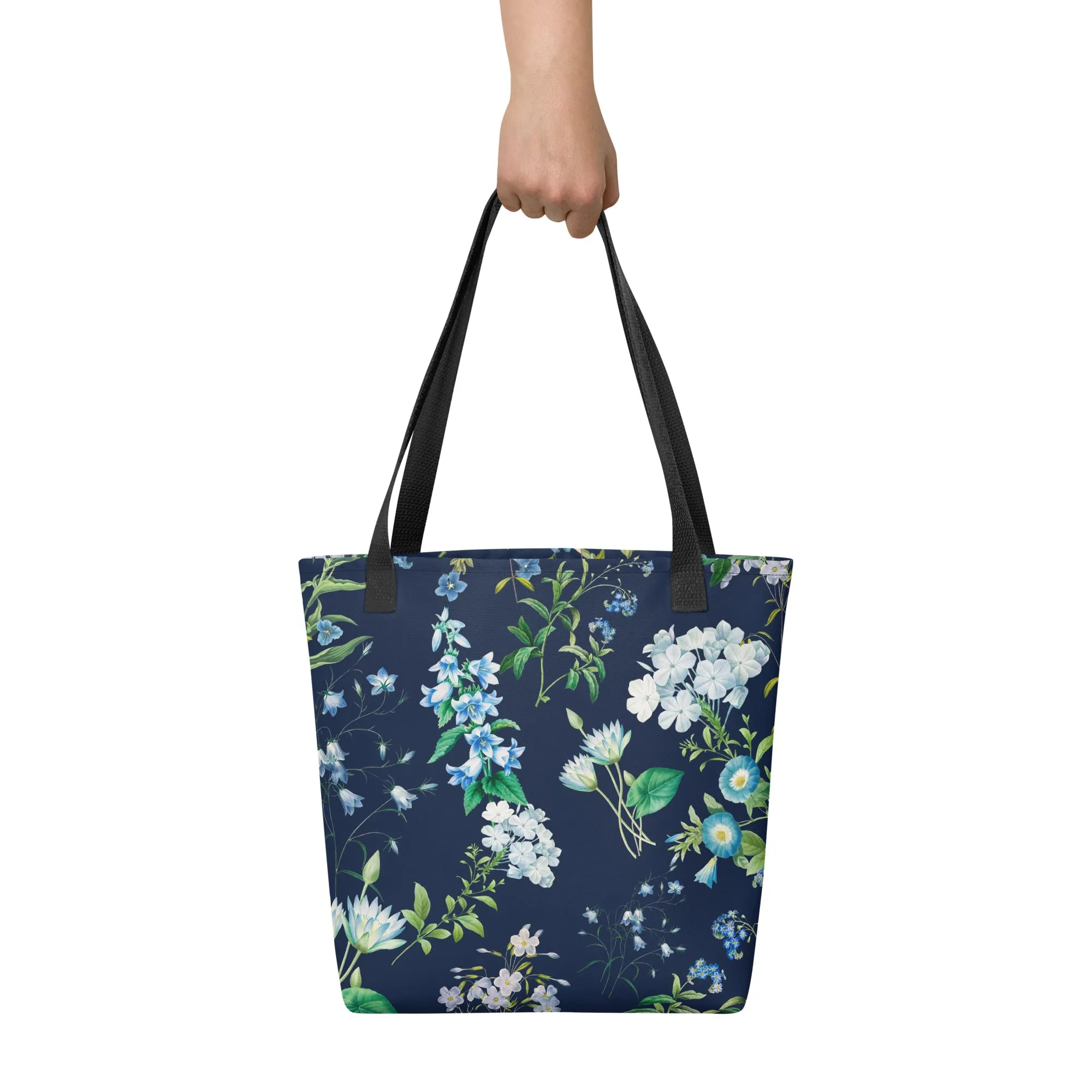 Blue flowers tote bag