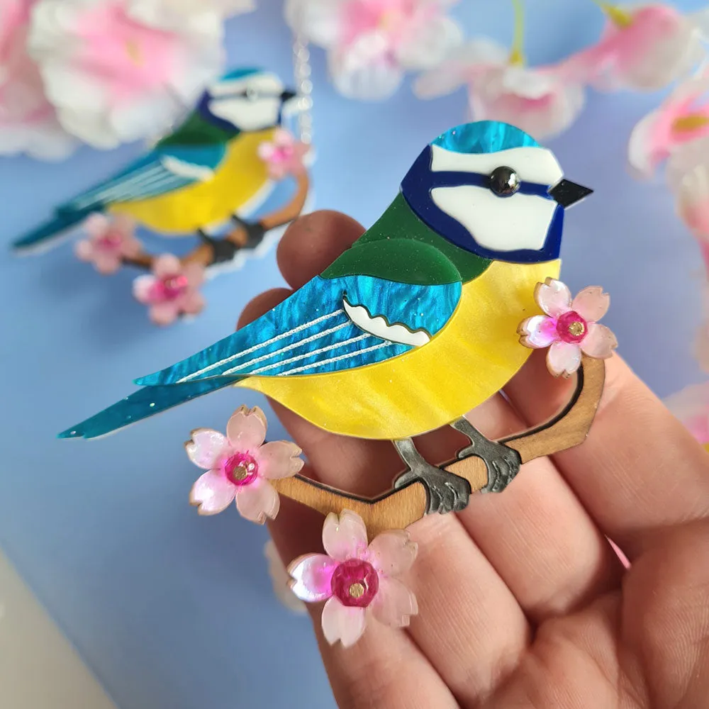 Bluetit Brooch- Pre Order by Cherryloco