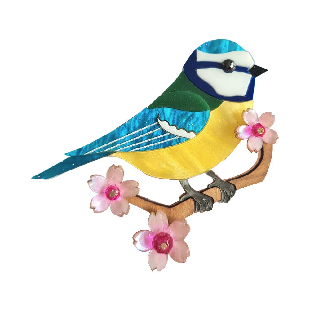 Bluetit Brooch- Pre Order by Cherryloco