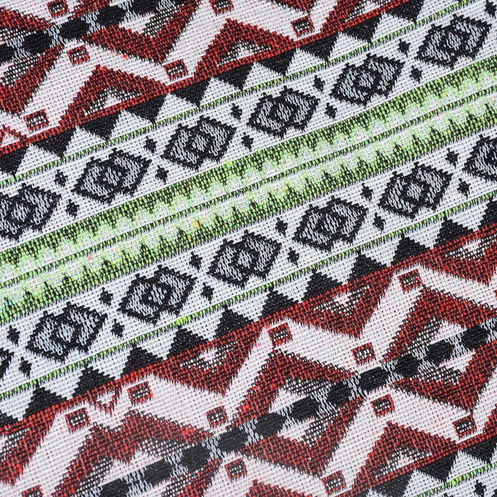 Bohemian Style Canvas Backpack - Vintage Tribal Pattern Travel Bag with Leather Straps