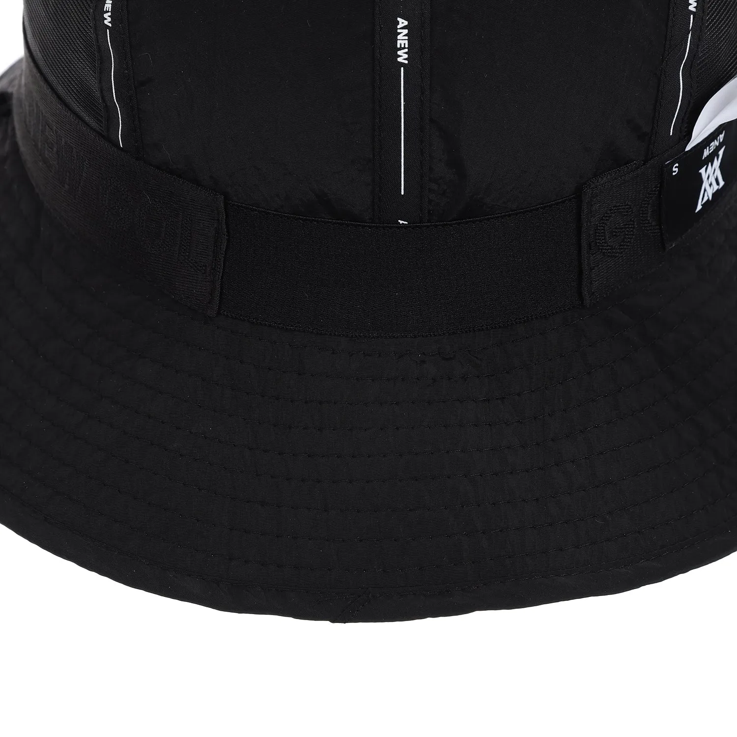 Brim Logo Point Nylon Bucket Hat _ BK