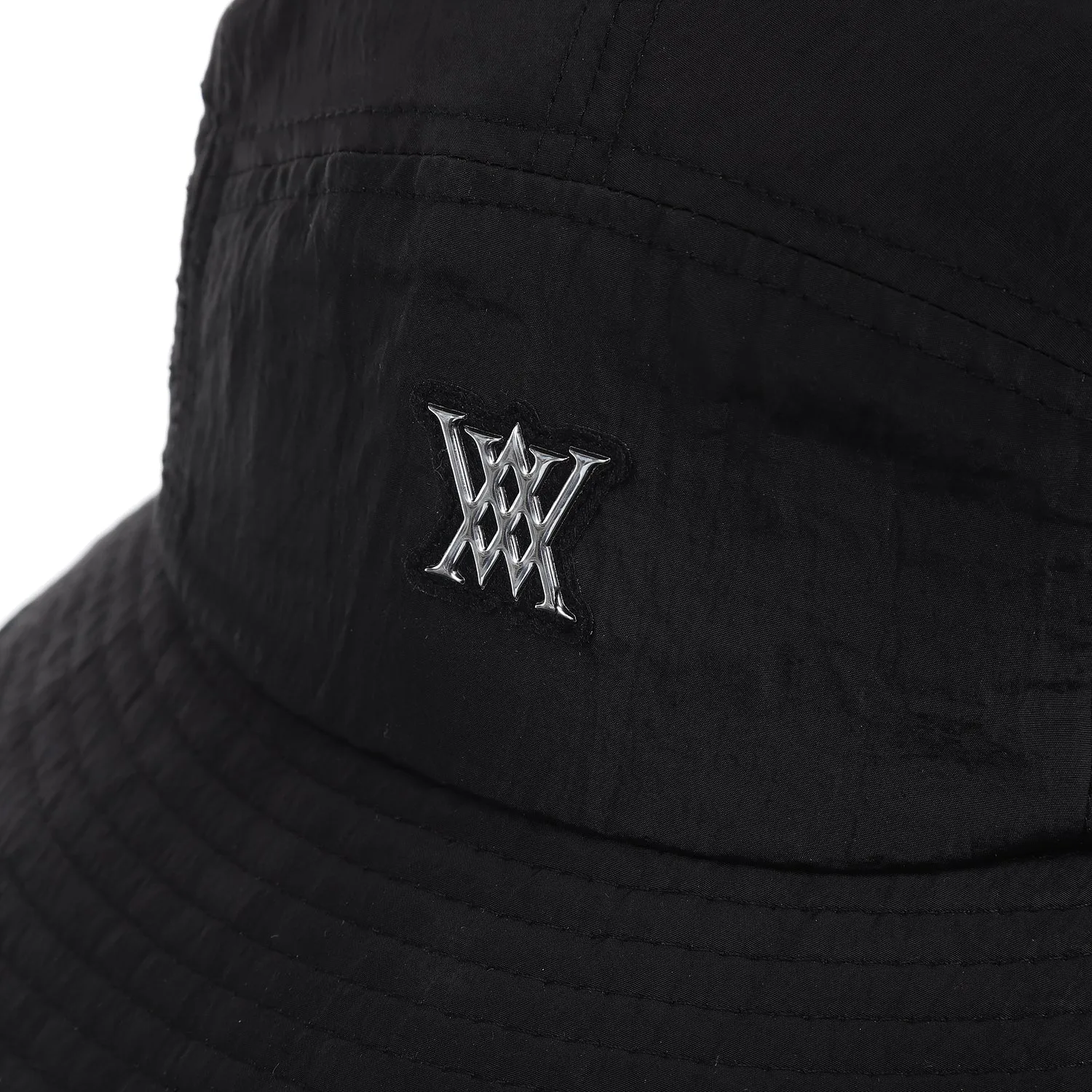 Brim Logo Point Nylon Bucket Hat _ BK