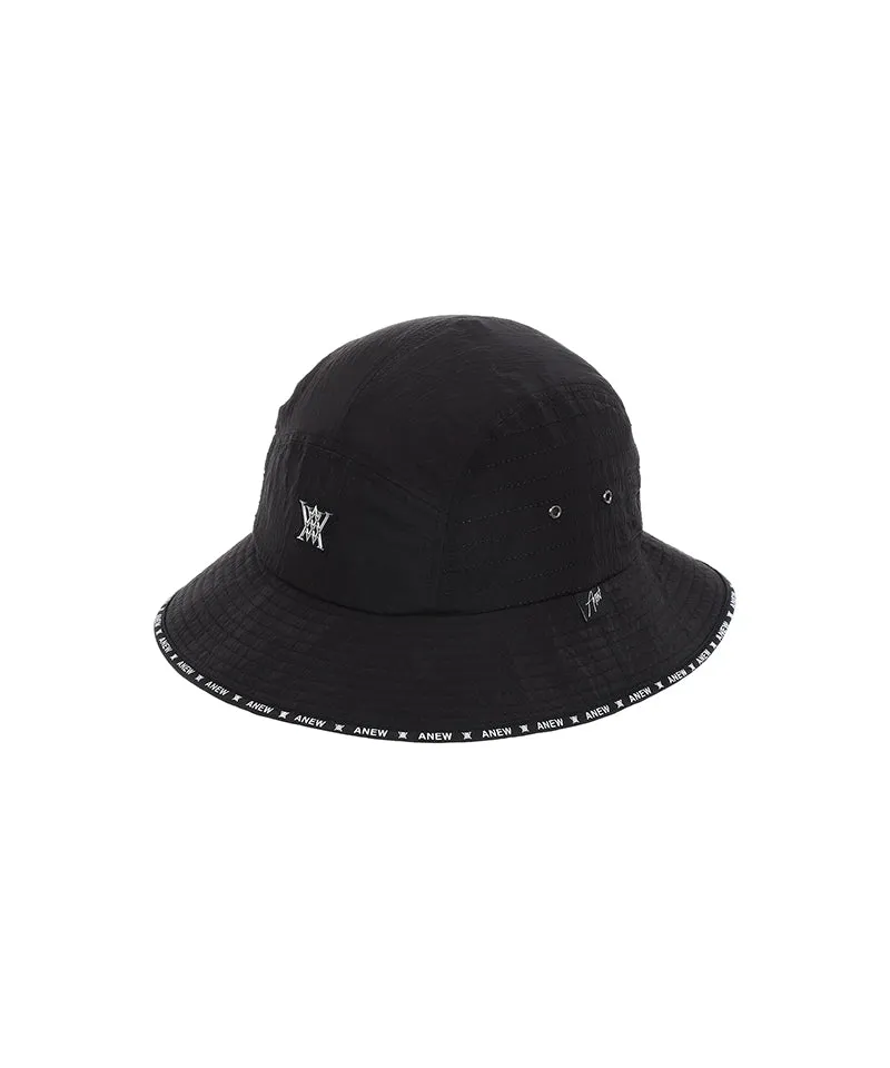 Brim Logo Point Nylon Bucket Hat _ BK
