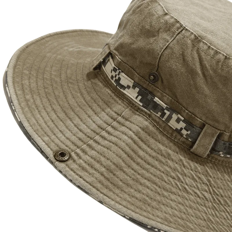 Camouflage Wide Brimmed Bucket Hat