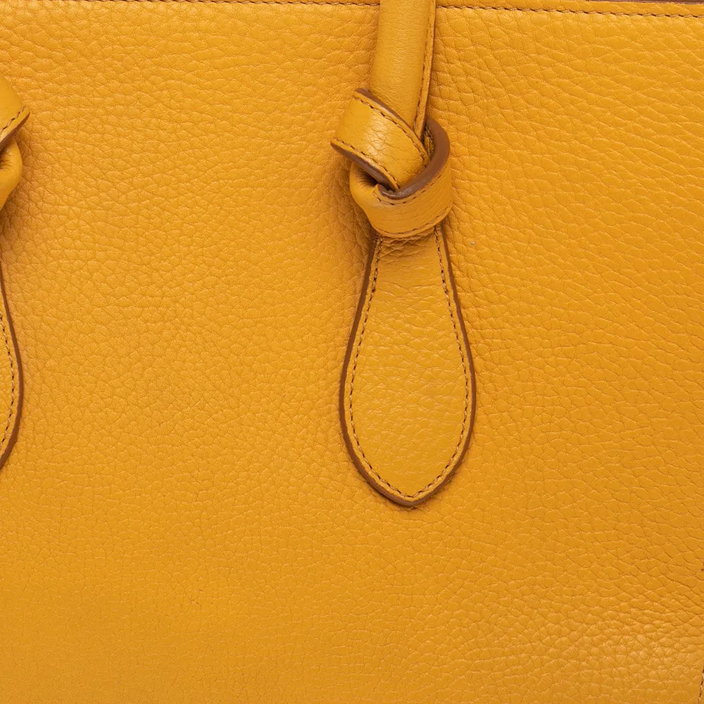 Celine Yellow Leather Small Tie Tote