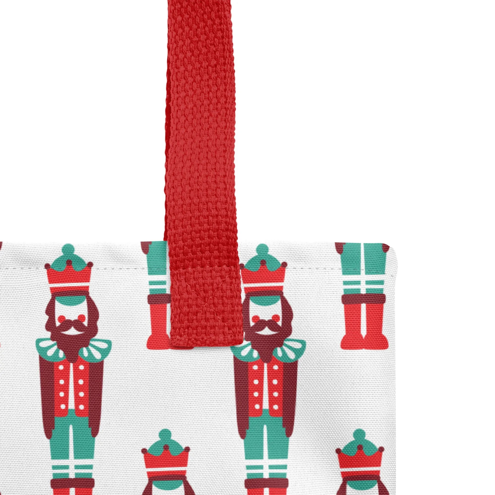 Christmas Tote Bag - Nutcracker (Glamourange Festive Pattern Christmas Tote Bags)