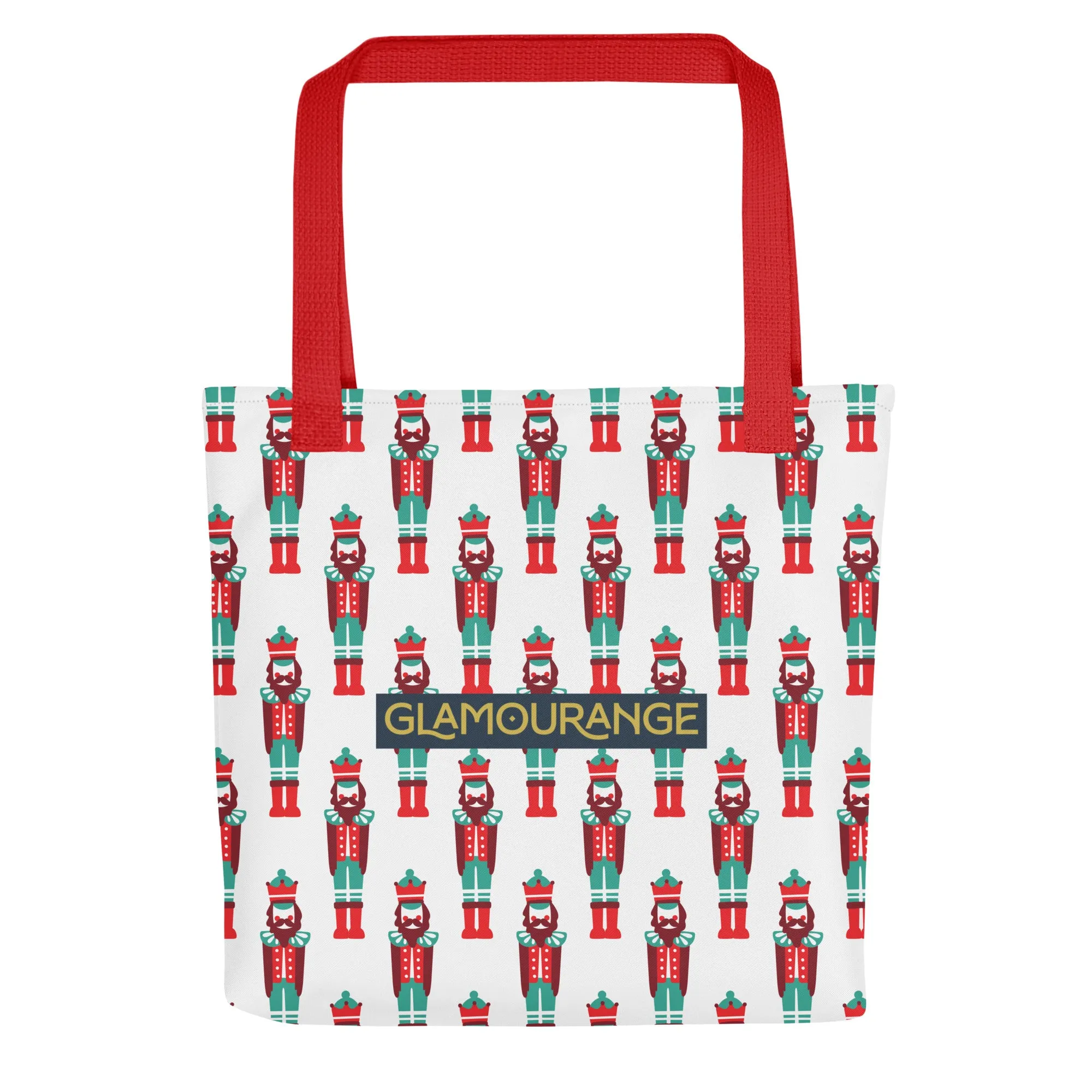 Christmas Tote Bag - Nutcracker (Glamourange Festive Pattern Christmas Tote Bags)