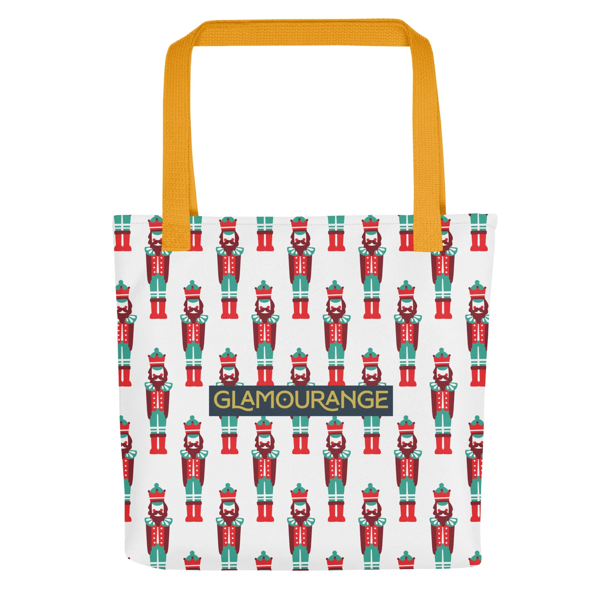 Christmas Tote Bag - Nutcracker (Glamourange Festive Pattern Christmas Tote Bags)
