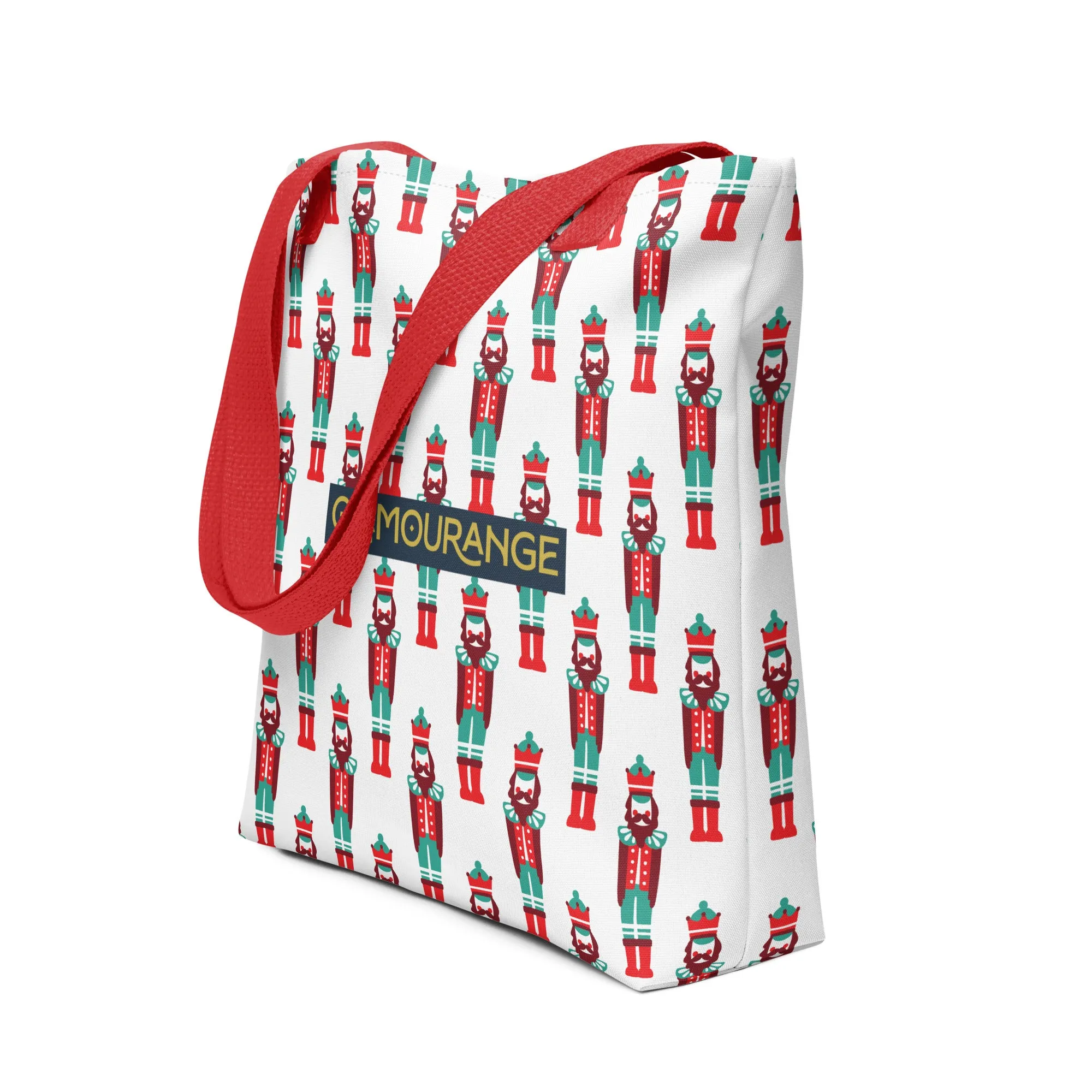 Christmas Tote Bag - Nutcracker (Glamourange Festive Pattern Christmas Tote Bags)