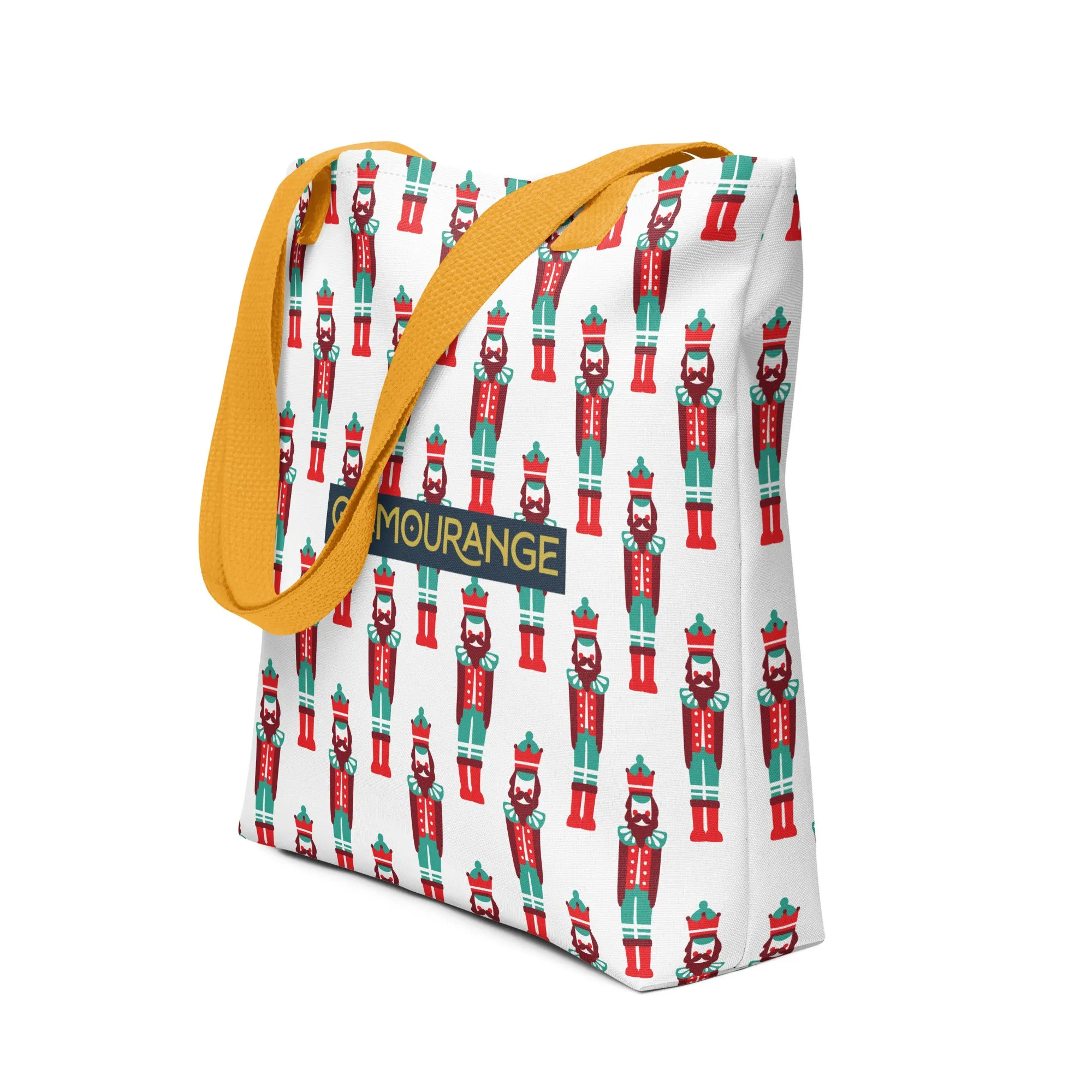 Christmas Tote Bag - Nutcracker (Glamourange Festive Pattern Christmas Tote Bags)