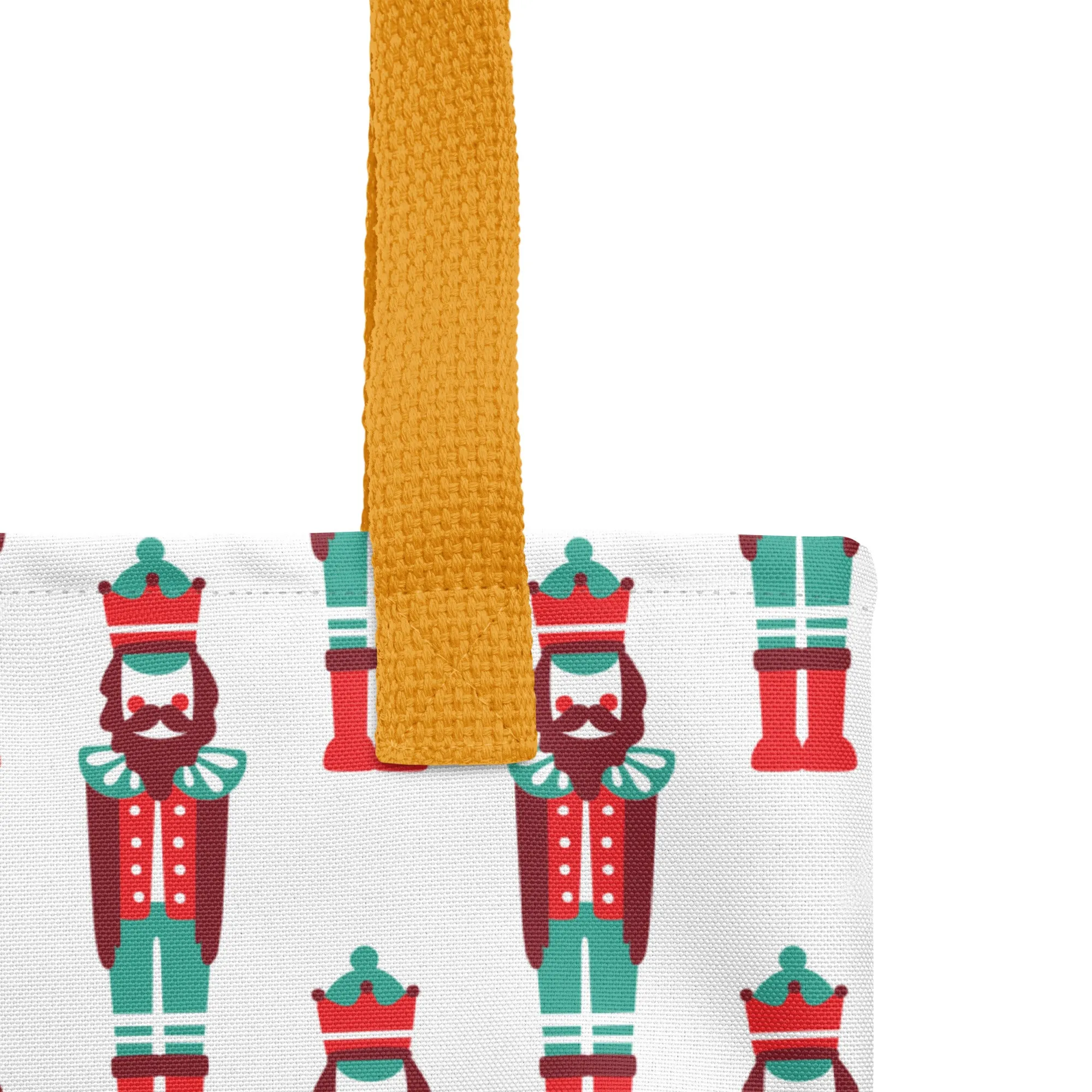 Christmas Tote Bag - Nutcracker (Glamourange Festive Pattern Christmas Tote Bags)