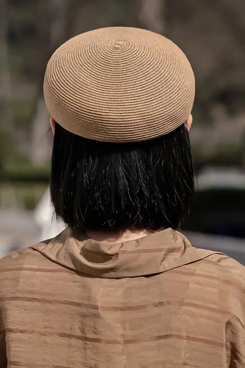 Classic Straw Newsboy Cap