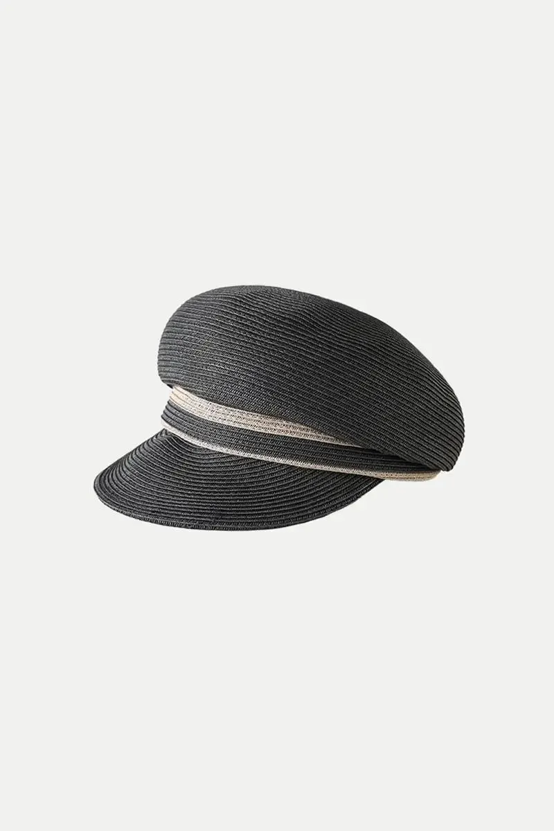 Classic Straw Newsboy Cap