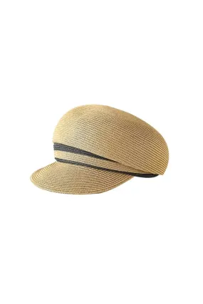 Classic Straw Newsboy Cap
