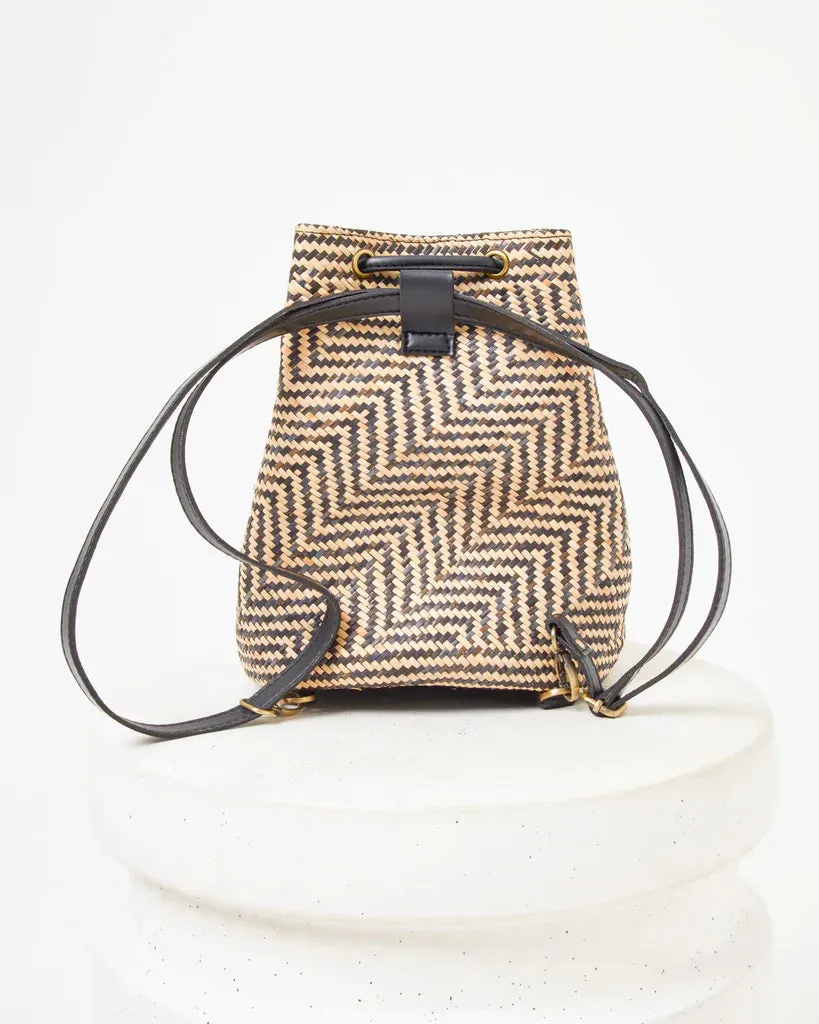 Clo Velly Backpack- Black/Cream