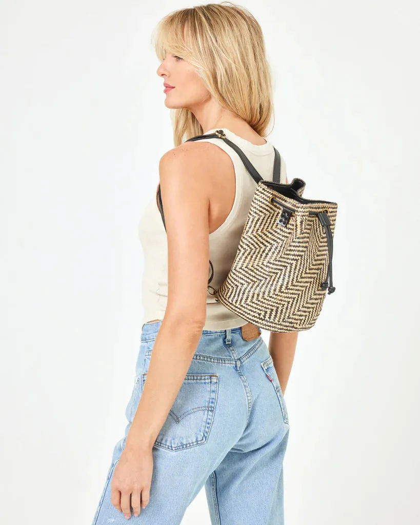 Clo Velly Backpack- Black/Cream