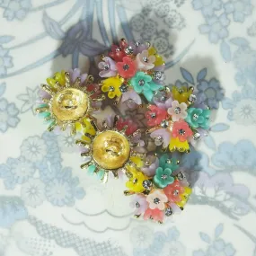 Colorful flower buttons