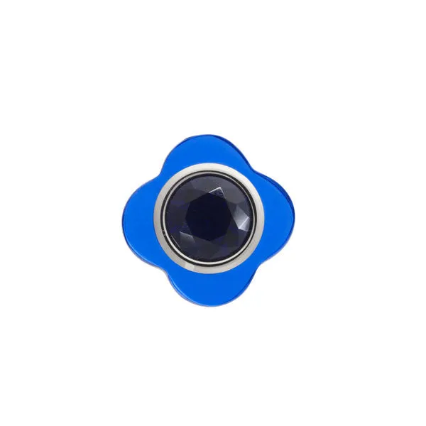 Colour Pop' Blue Flower Lapel Pin
