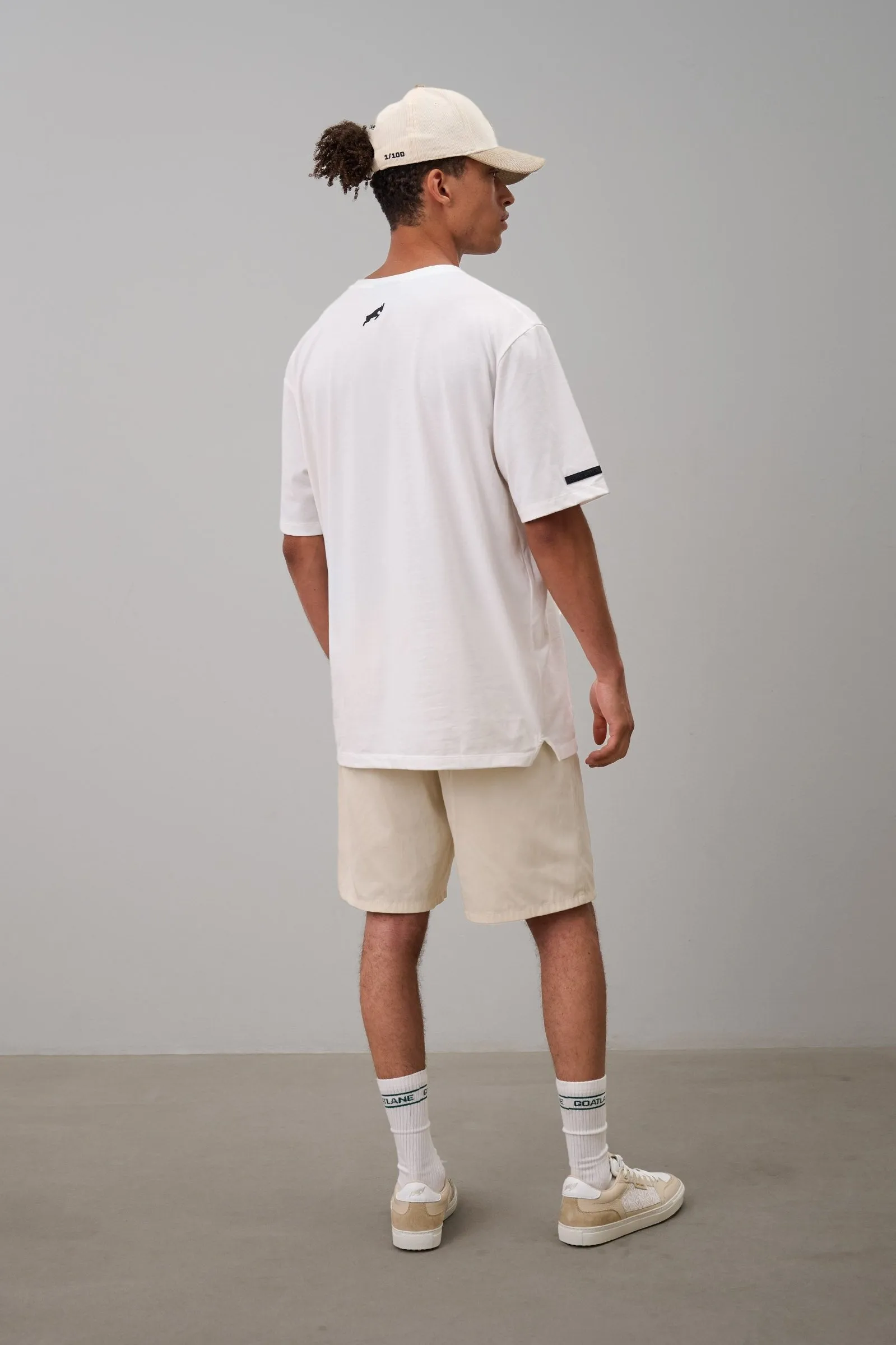 Corduroy Cream & Beige Golf Hat