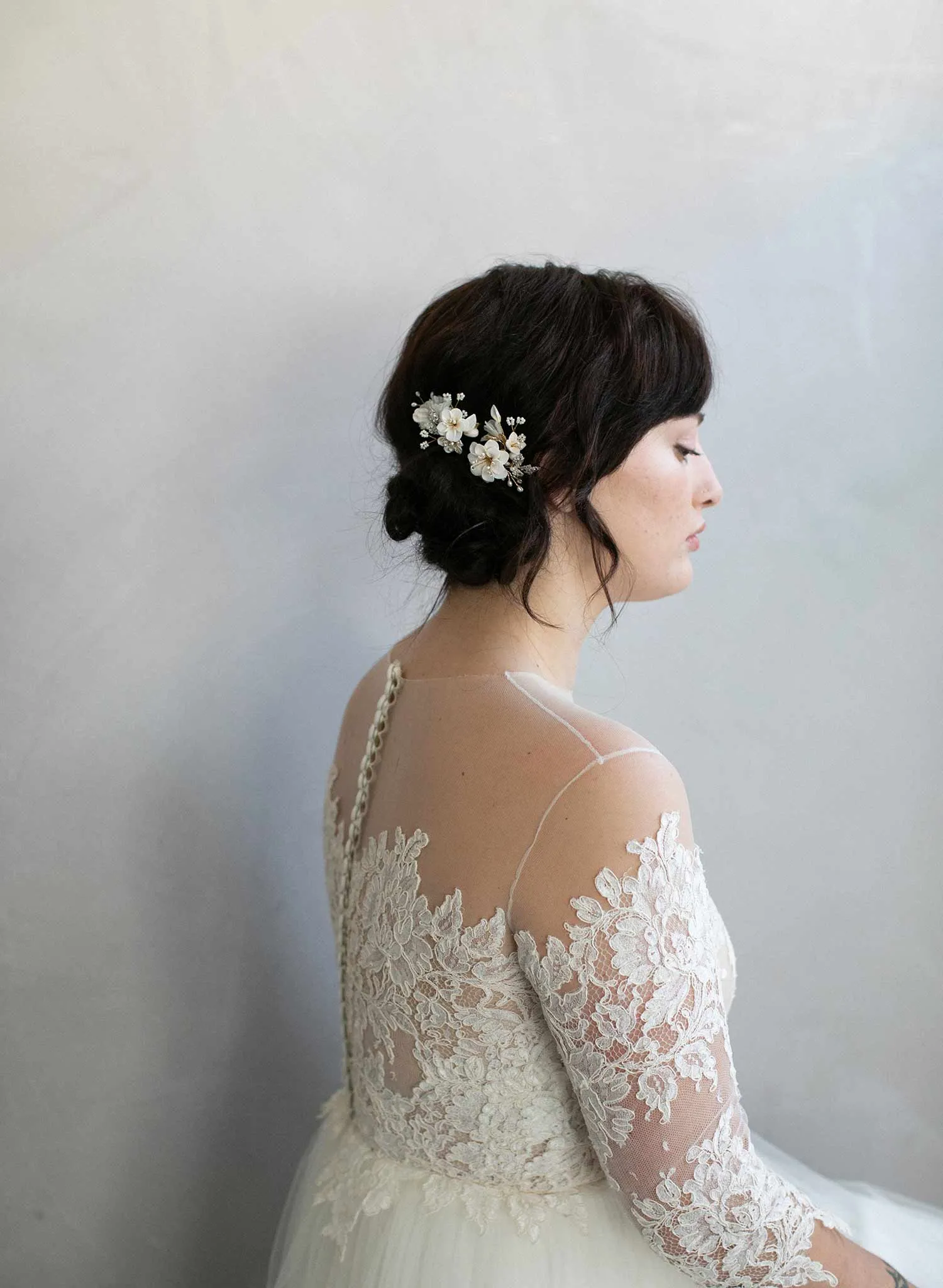 Creamy blossom hair pin set of 2 - Style #925