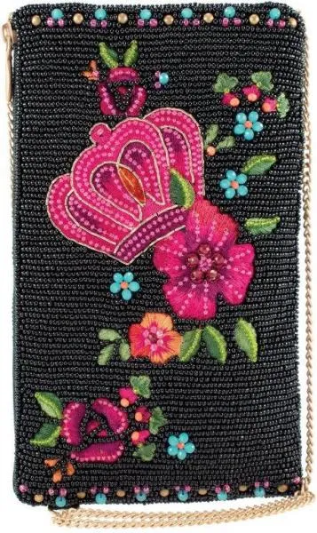 Crown Me Crossbody Phone Bag - Black/Pink