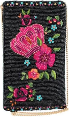 Crown Me Crossbody Phone Bag - Black/Pink