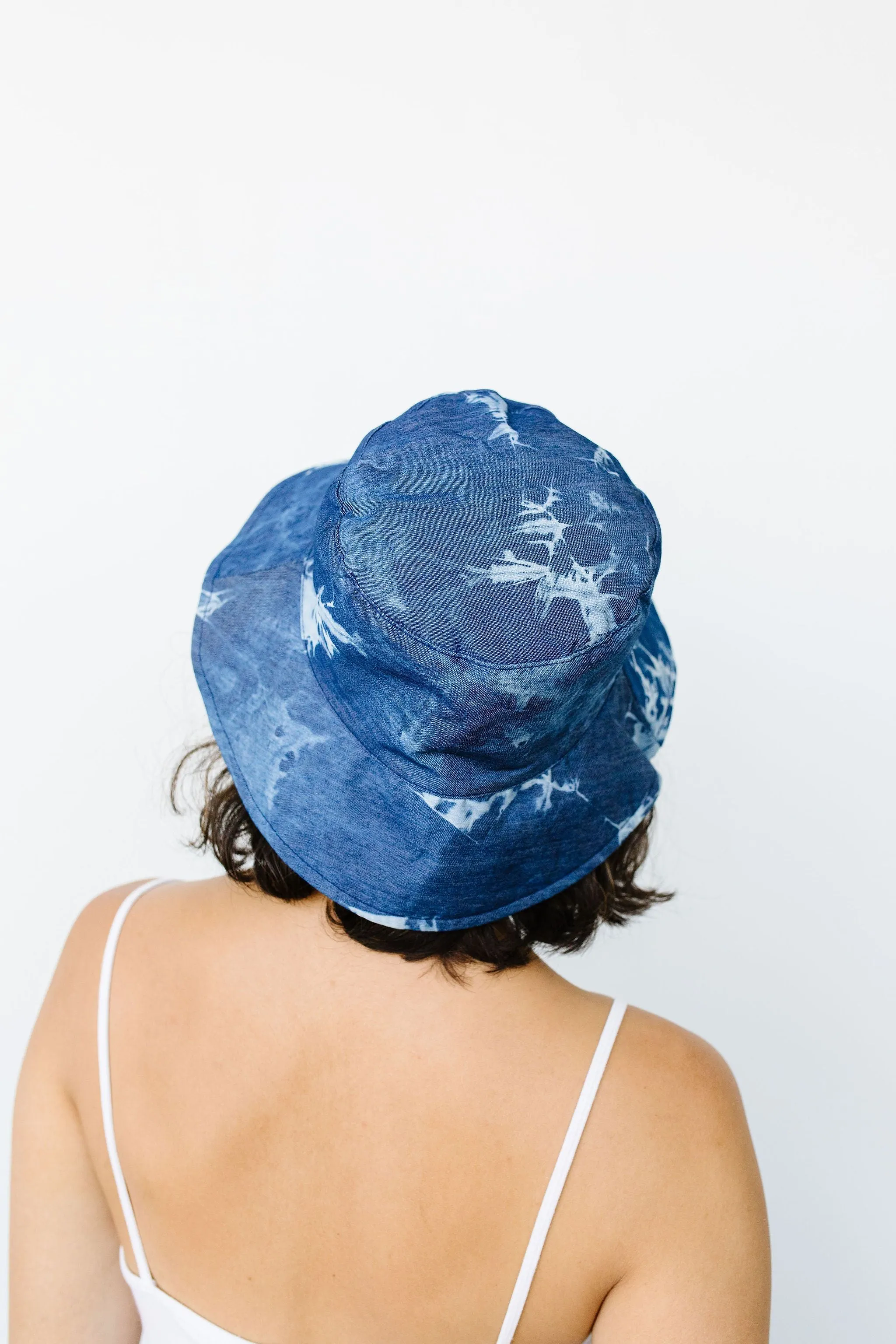Denim Tie Dye Bucket Hat
