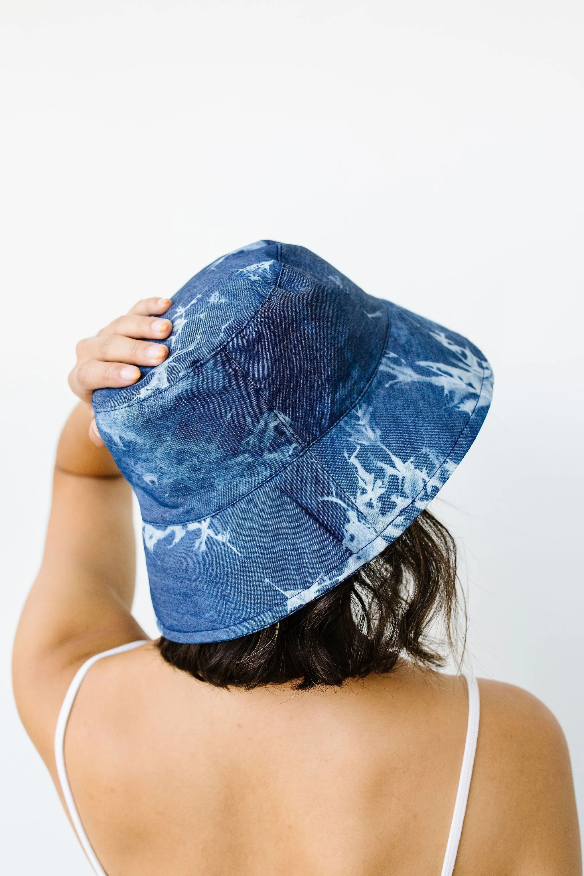 Denim Tie Dye Bucket Hat