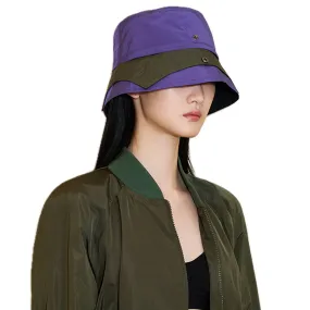 Double-Brimmed Fishing Hat Purple
