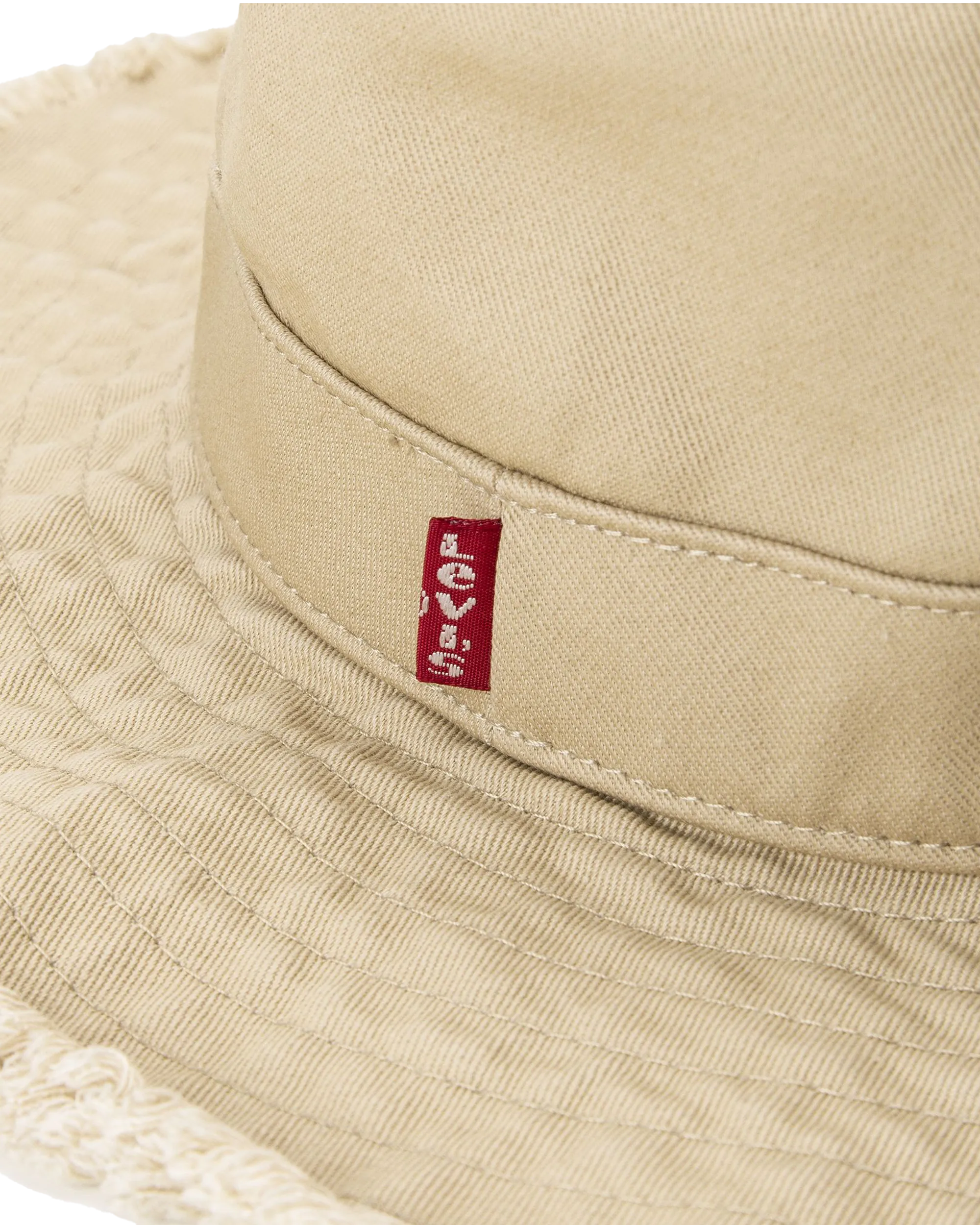 Drawstring Bucket Hat in Cream