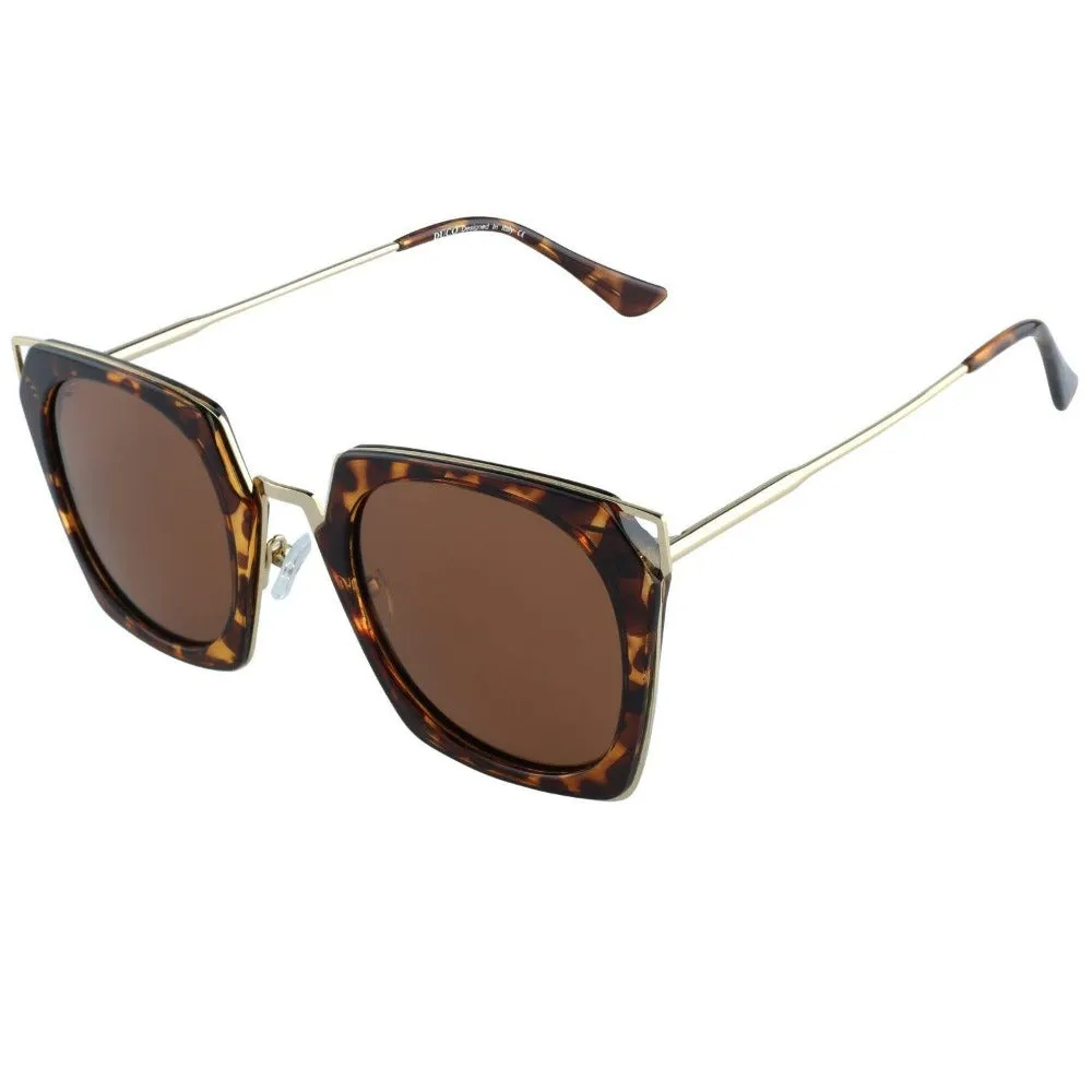 DUCO Classic Vintage Cateye Polarized Sunglasses For Women W001