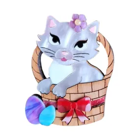Easter Kitten Brooch by Cherryloco Jewellery