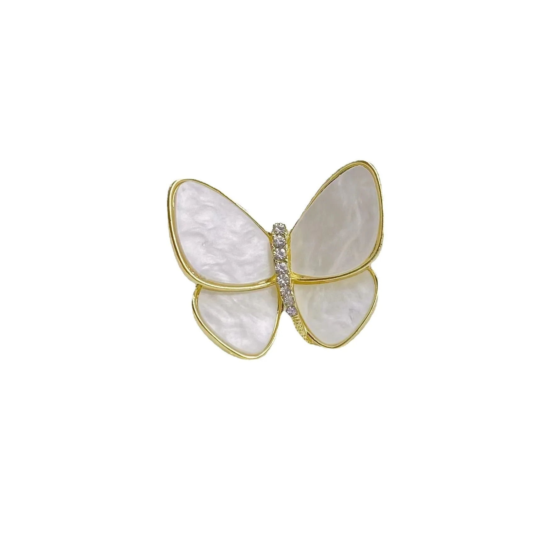 Elegant Shell Butterfly Brooch Exquisite Suit Rhinestone Brooches