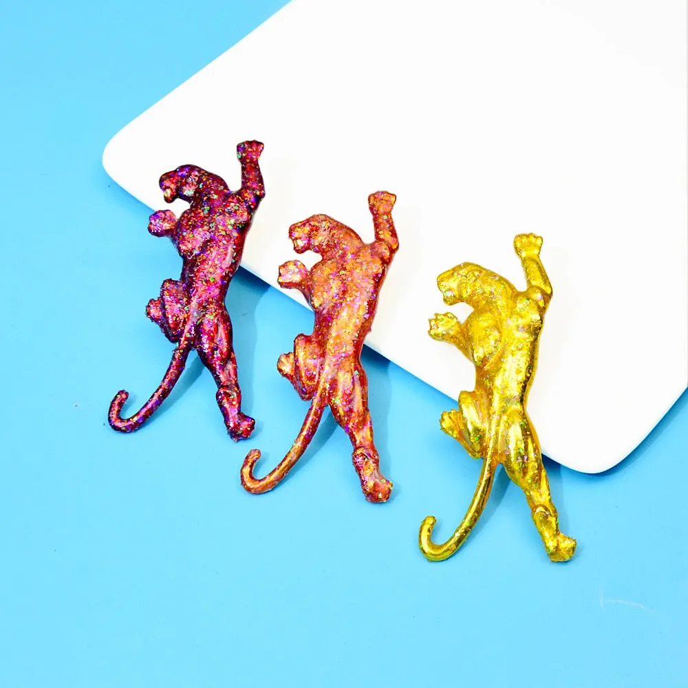 Enamel Leopard Brooch Animal Pin Women And Men Jewelry