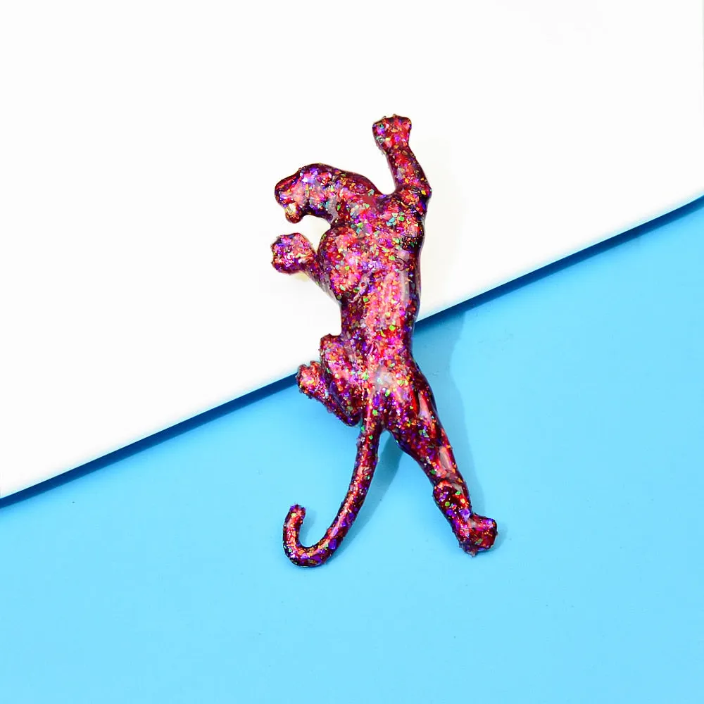 Enamel Leopard Brooch Animal Pin Women And Men Jewelry