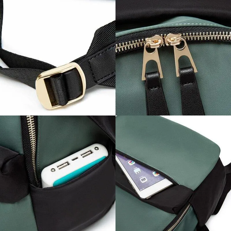 Fashion Women's Backpack Waterproof Nylon High Quality Rucksack Commuters Style Knapsack Girl's School Bags