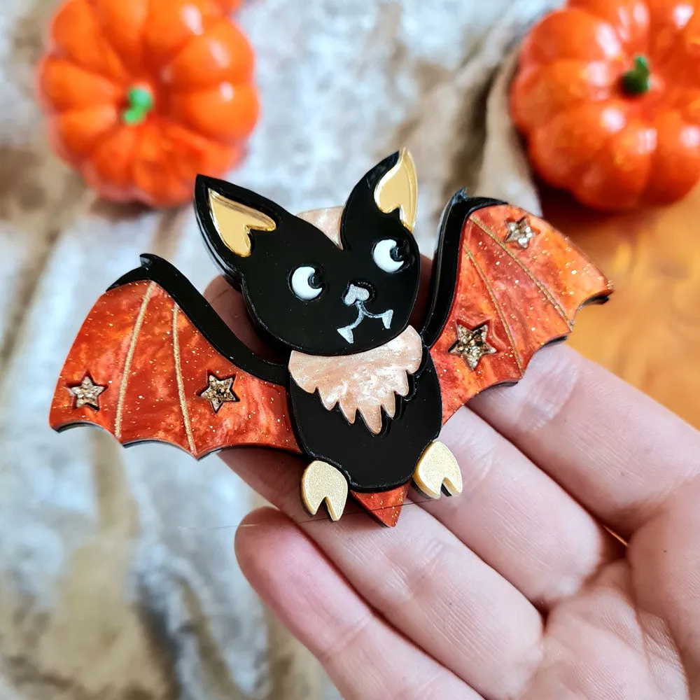 Golden Baby Bat Necklace by Cherryloco Jewellery