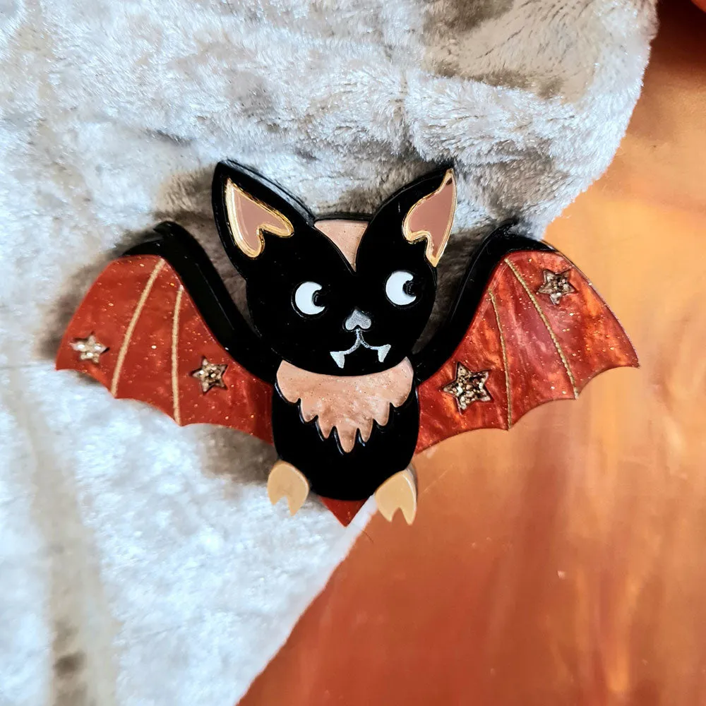 Golden Baby Bat Necklace by Cherryloco Jewellery