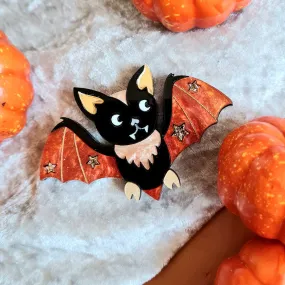 Golden Baby Bat Necklace by Cherryloco Jewellery